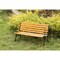 Gardenised Wooden Outdoor Park Patio Garden Yard Bench with Designed Steel Armrest and Legs QI003712 - alternate 3